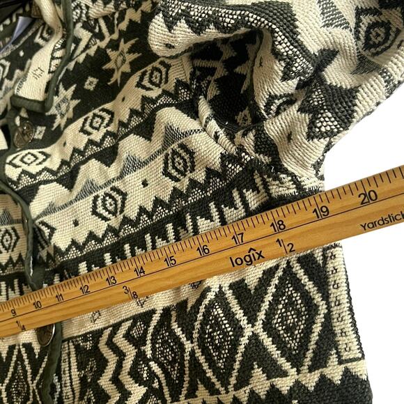 Jane Ashley womens Cotton Aztec southwestern tapestry jacket Metal buttons Sz PM - Picture 4 of 7